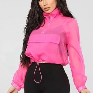 FASHION NOVA COME ALIVE NEON PINK JACKET (NEW W/ TAGS)